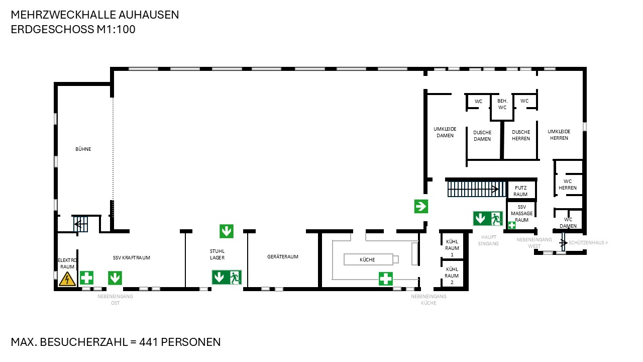 Mehrzweckhalle Auhausen - Erdgeschoss