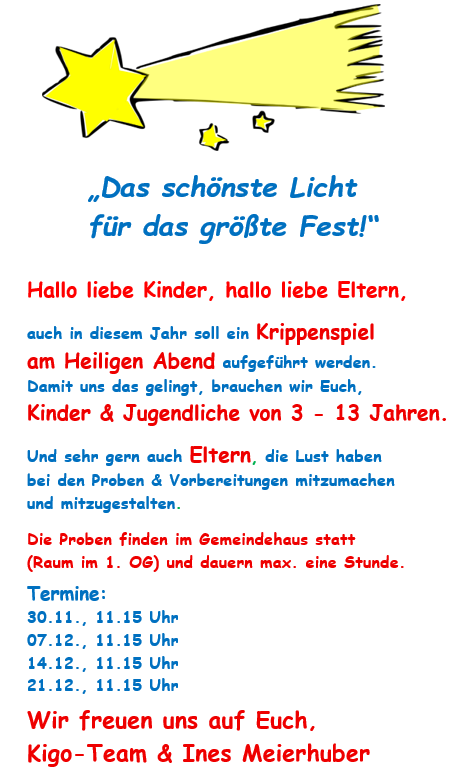 Flyer Krippenspiel 2025