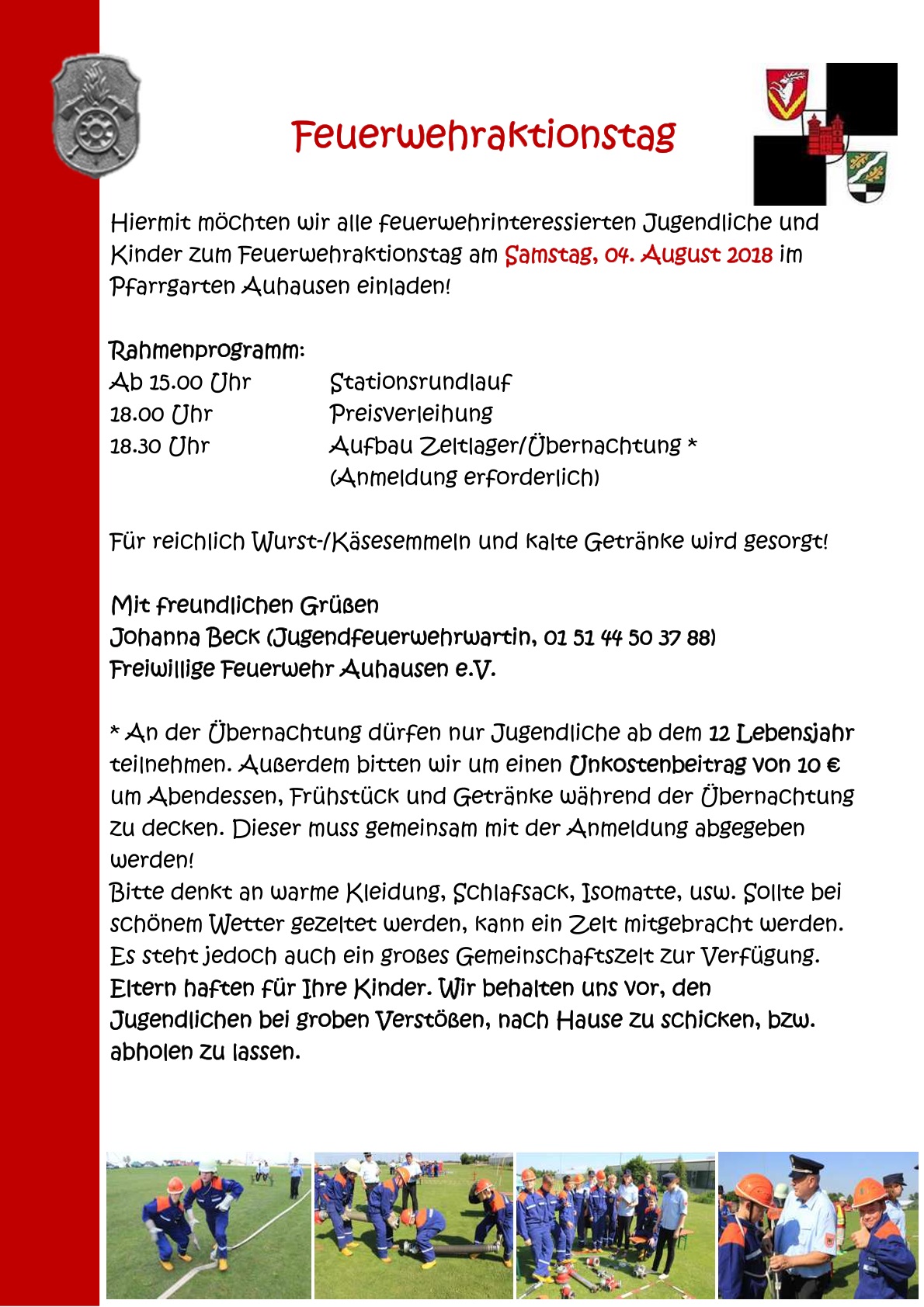 (c) J. Beck - Feuerwehraktionstag - Flyer