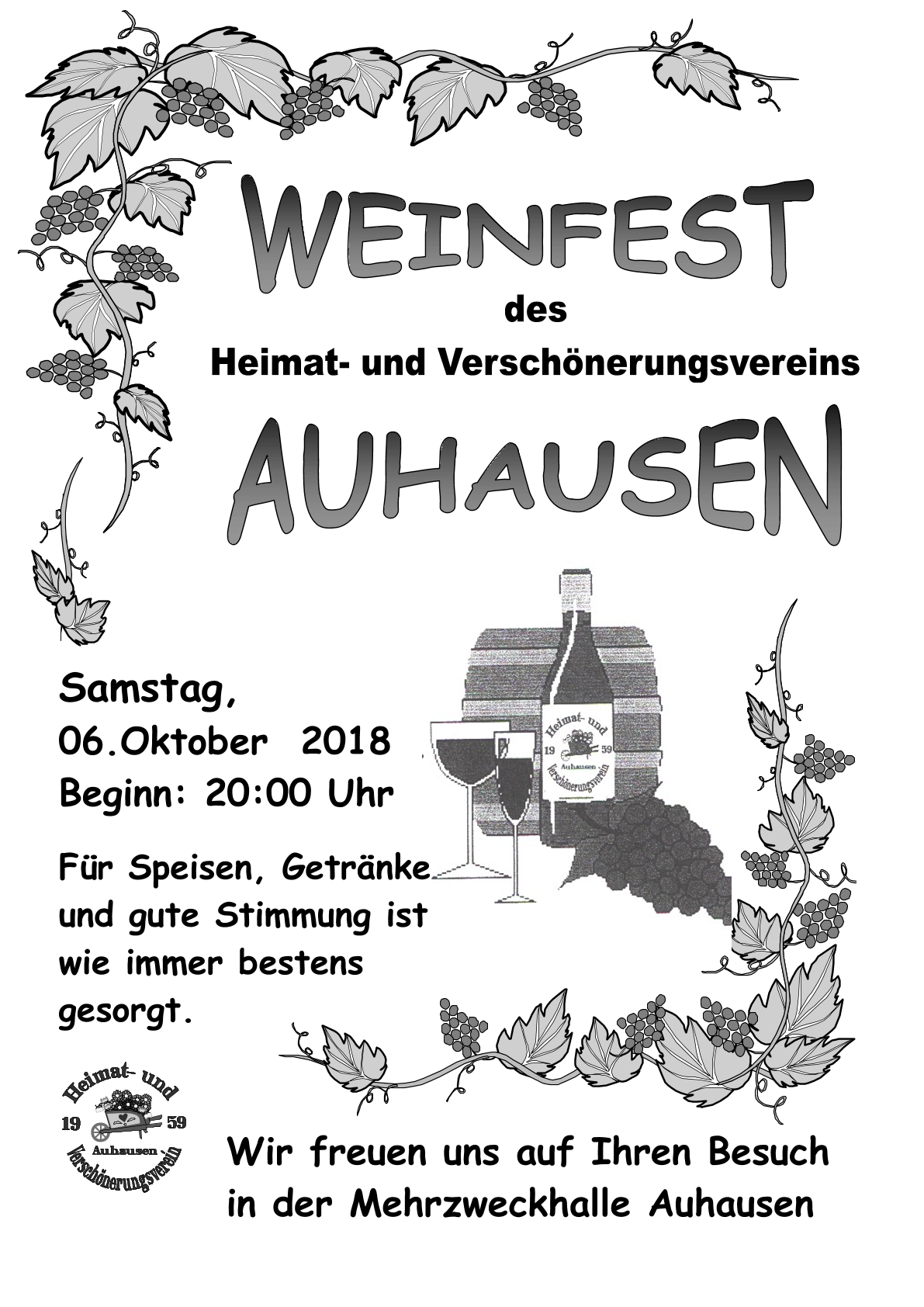 Flyer Weinfest 2018 (c) HVA Auhausen