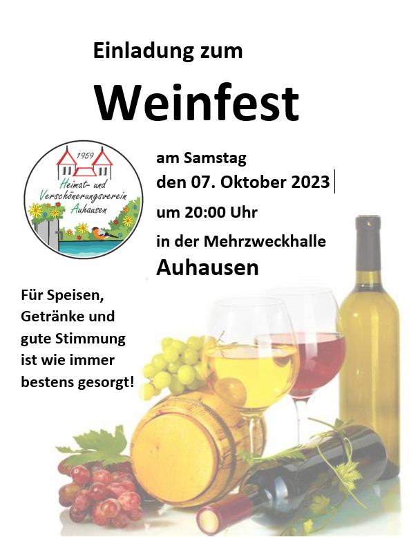 HVA - Flyer Weinfest 2023