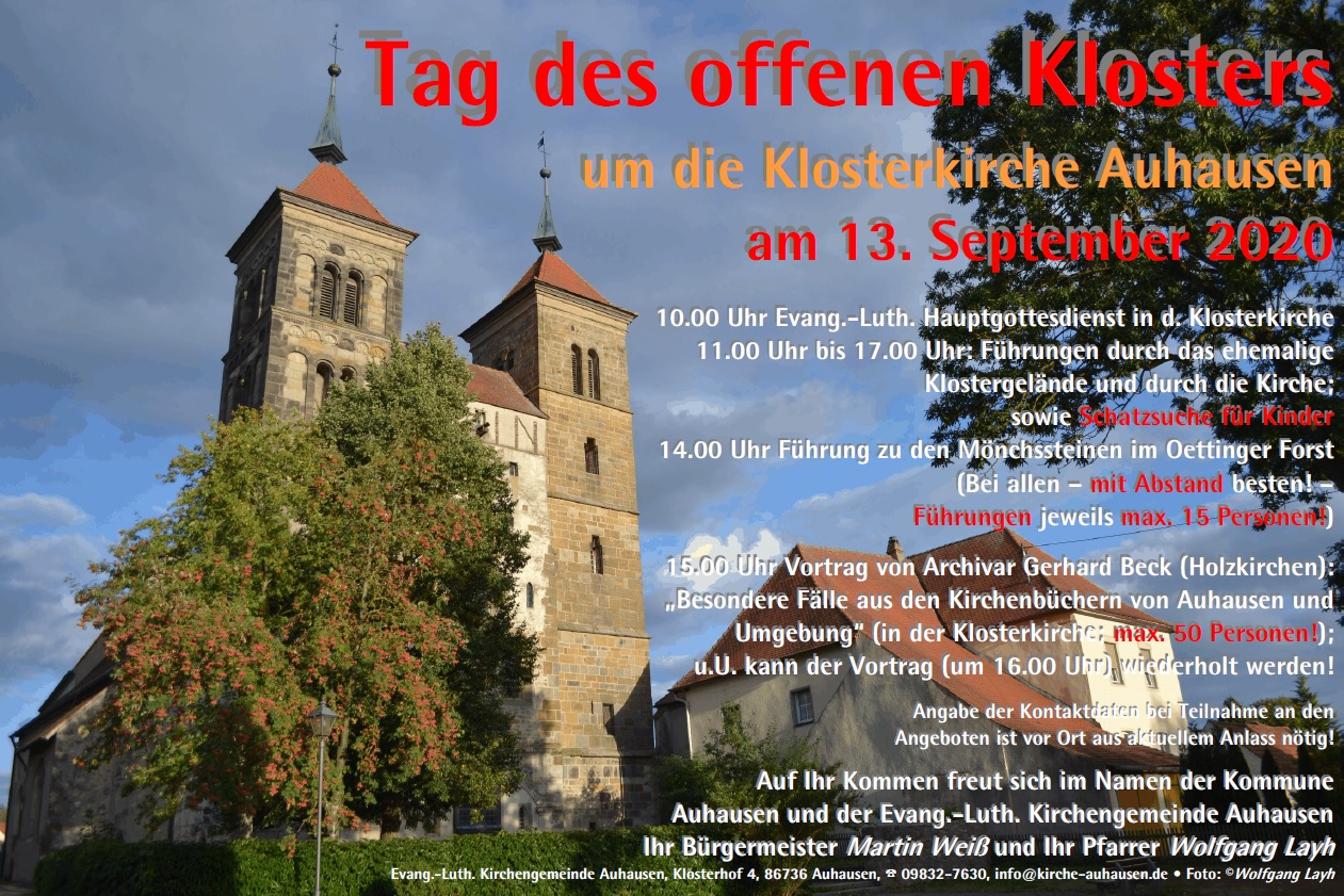 (c) Kirchengemeinde Auhausen - Flyer Tag der offenen Klosterkirche